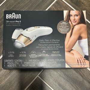 Braun Silk-expert Pro 5 IPL Hair Removal System - White and Gold